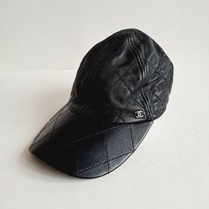 シャネル 黒 エンボスキャップ Chanel cap black - Gem